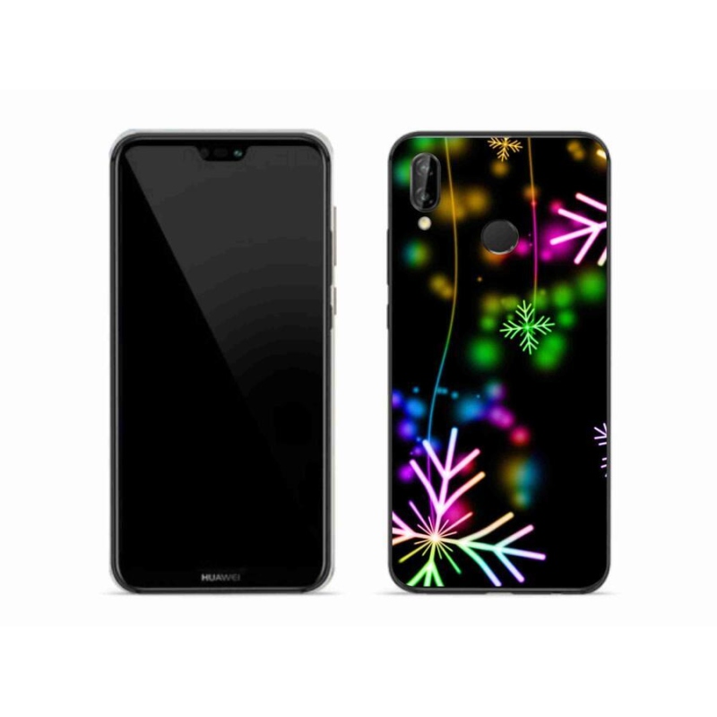 Gélový kryt mmCase na mobil Huawei P20 Lite - farebné vločky