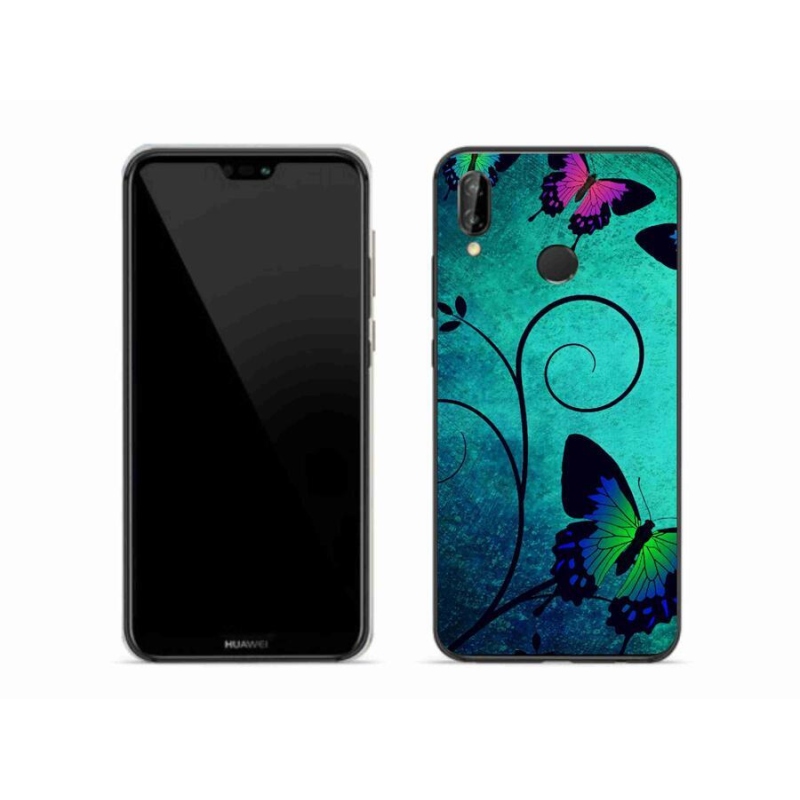 Gélový kryt mmCase na mobil Huawei P20 Lite - farebné motýle