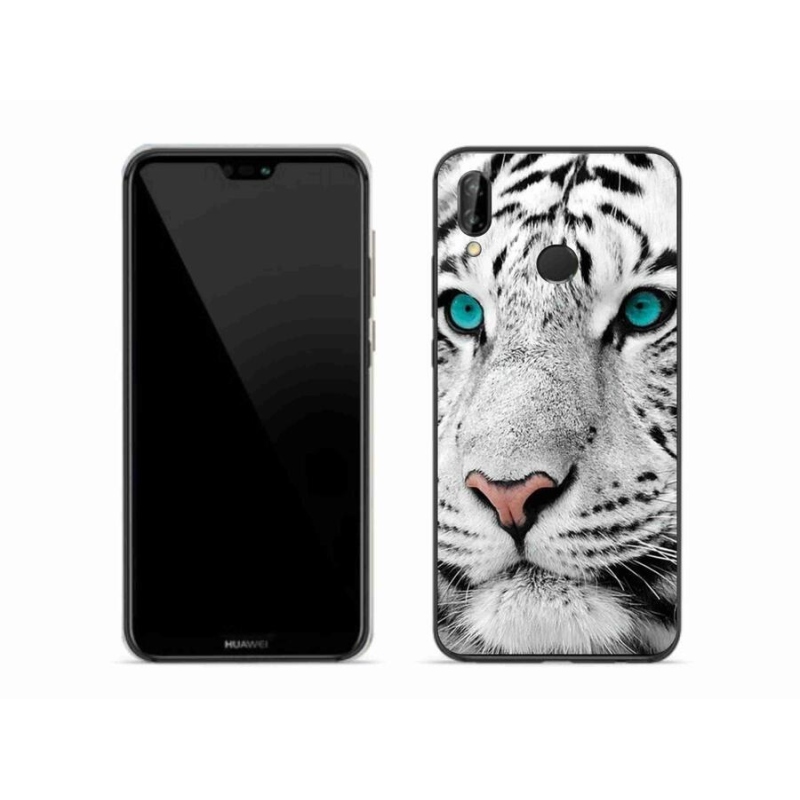 Gélový kryt mmCase na mobil Huawei P20 Lite - biely tiger