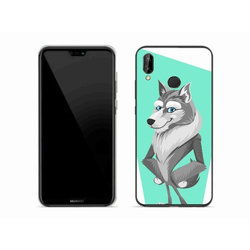 Gélový kryt mmCase na mobil Huawei P20 Lite - kreslený vlk