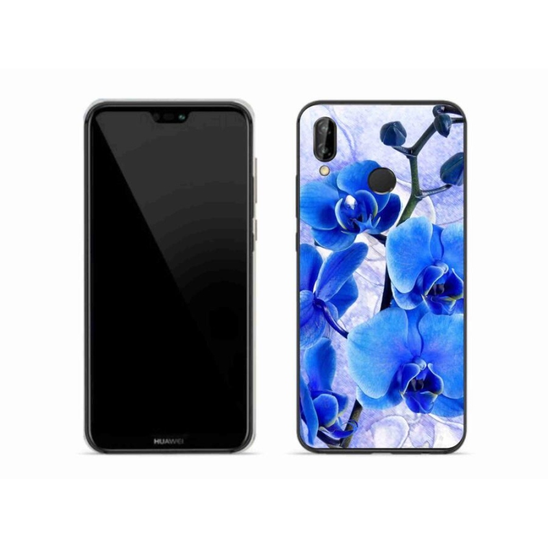 Gélový kryt mmCase na mobil Huawei P20 Lite - modré kvety