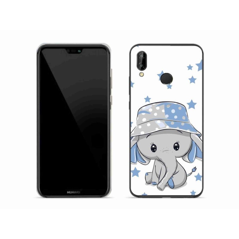 Gélový kryt mmCase na mobil Huawei P20 Lite - modrý slon
