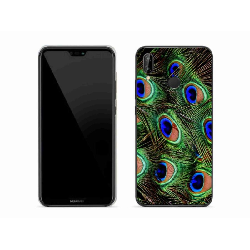 Gélový kryt mmCase na mobil Huawei P20 Lite - pávie perie