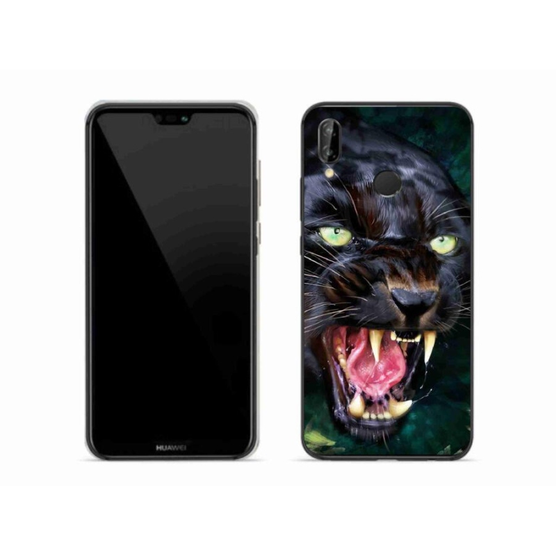 Gélový kryt mmCase na mobil Huawei P20 Lite - rozzúrený čierny panter