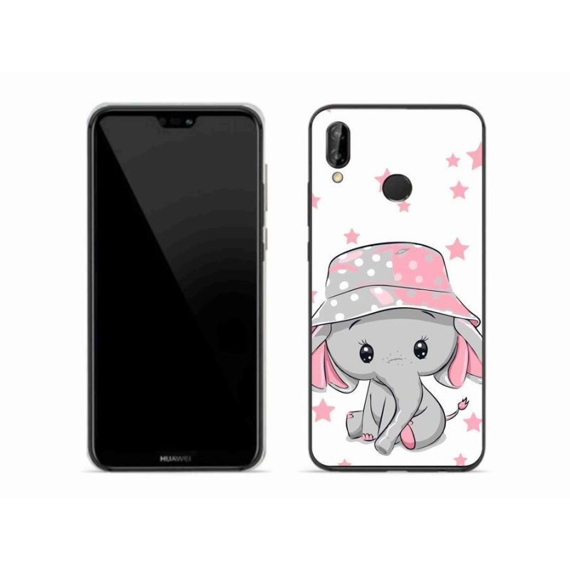 Gélový kryt mmCase na mobil Huawei P20 Lite - ružový slon