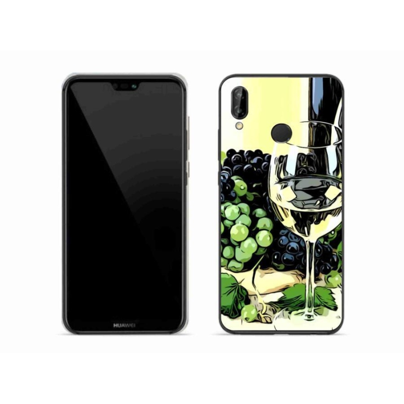 Gélový kryt mmCase na mobil Huawei P20 Lite - pohár vína