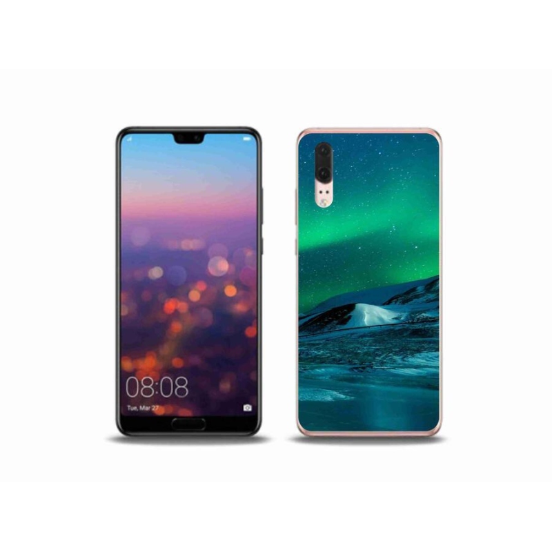 Gélový kryt mmCase na mobil Huawei P20 - polárna žiara