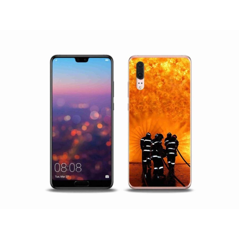 Gélový kryt mmCase na mobil Huawei P20 - požiar