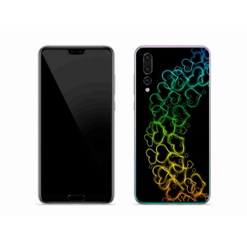 Gélový kryt mmCase na mobil Huawei P20 Pro - farebná srdiečka