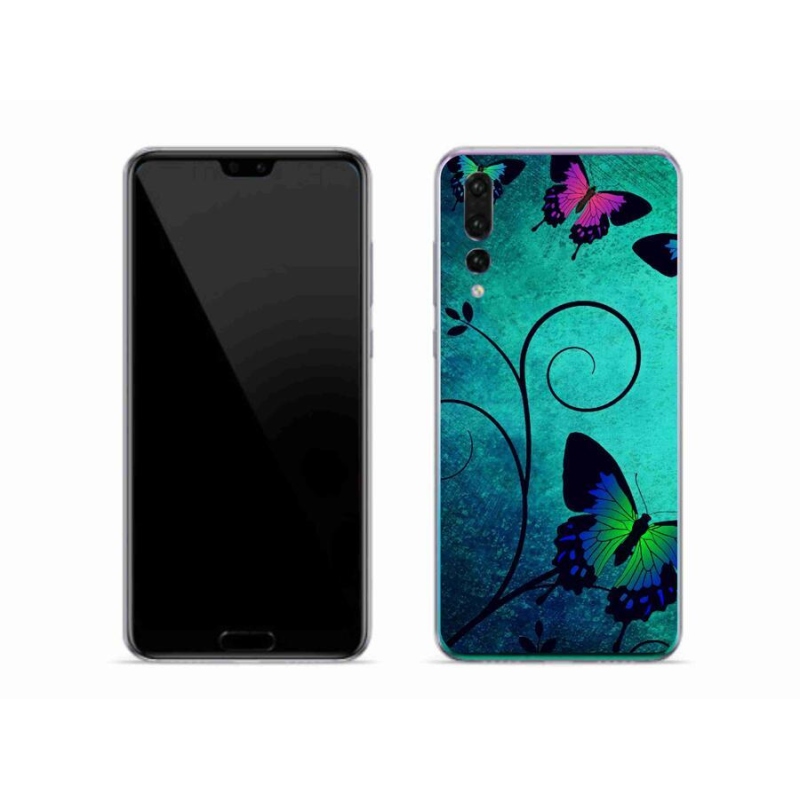 Gélový kryt mmCase na mobil Huawei P20 Pro - farebné motýle