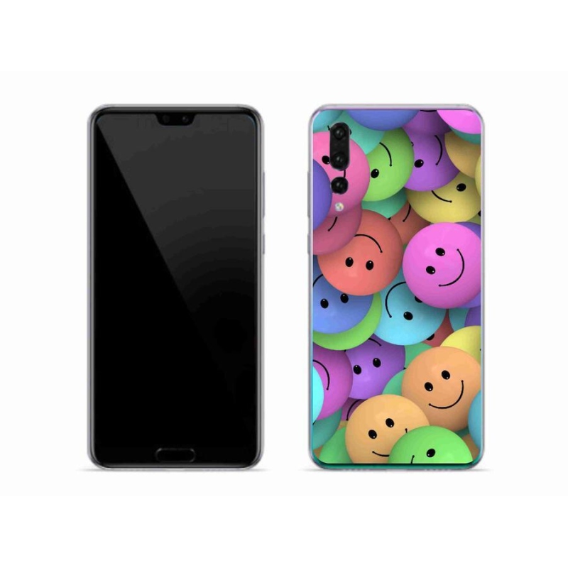 Gélový kryt mmCase na mobil Huawei P20 Pro - farební smajlíci