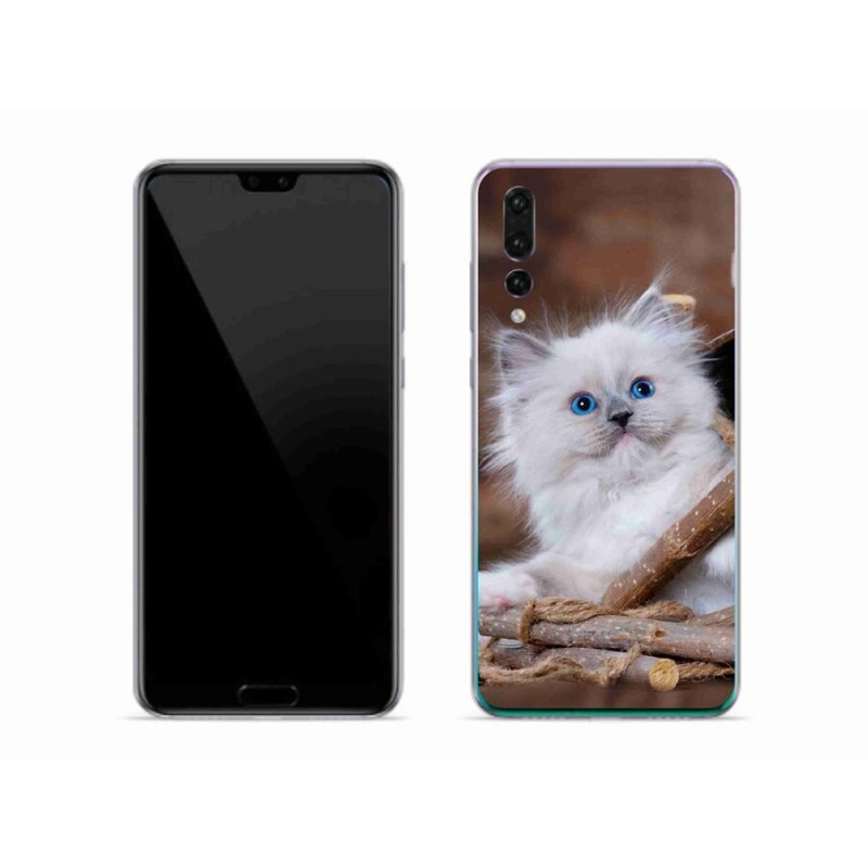 Gélový kryt mmCase na mobil Huawei P20 Pro - biele mačiatko