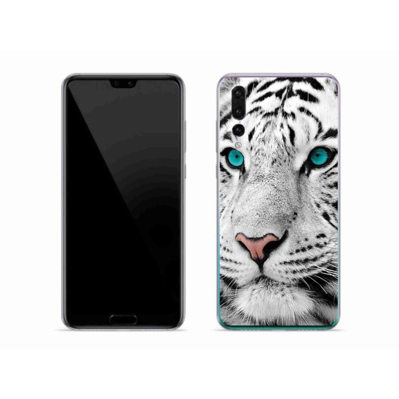 Gélový kryt mmCase na mobil Huawei P20 Pro - biely tiger