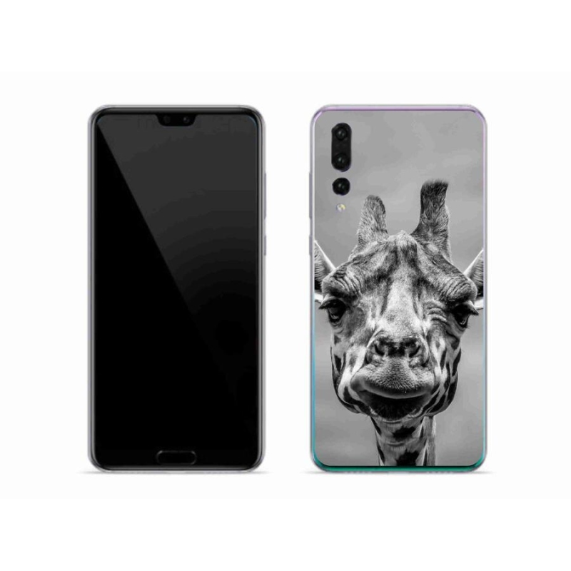 Gélový kryt mmCase na mobil Huawei P20 Pro - čiernobiela žirafa