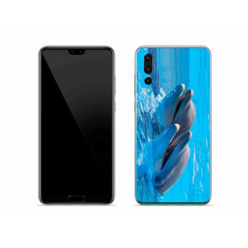 Gélový kryt mmCase na mobil Huawei P20 Pro - delfíny