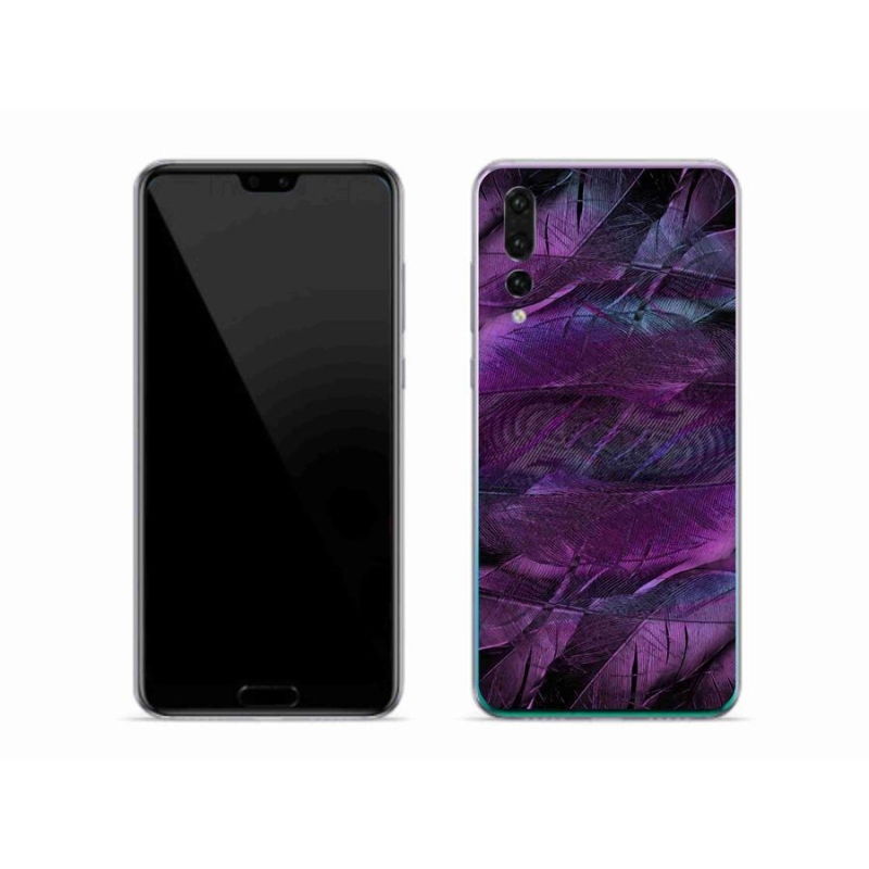 Gélový kryt mmCase na mobil Huawei P20 Pro - fialová pierka