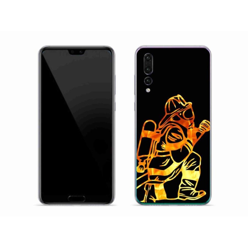 Gélový kryt mmCase na mobil Huawei P20 Pro - hasič 1