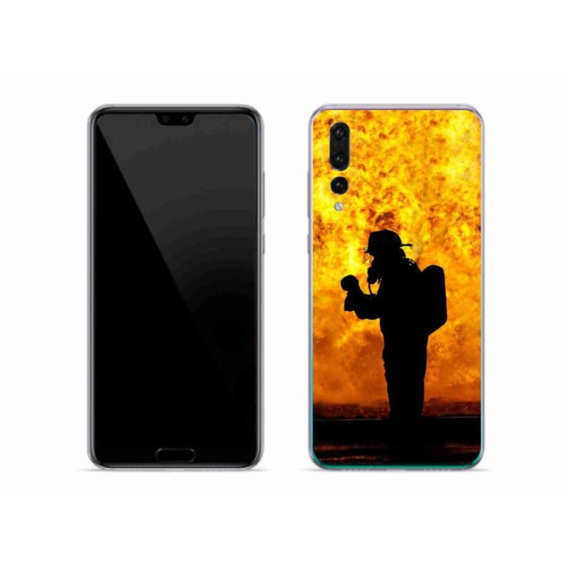 Gélový kryt mmCase na mobil Huawei P20 Pro - hasič