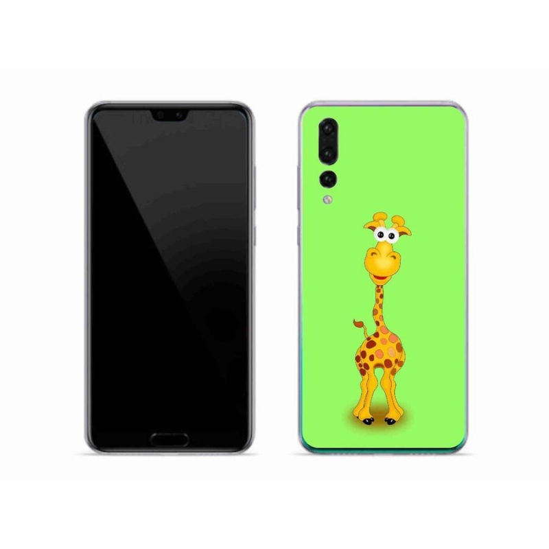 Gélový kryt mmCase na mobil Huawei P20 Pro - kreslená žirafa