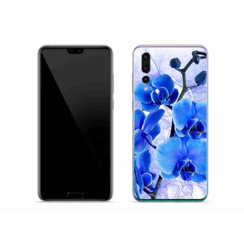 Gélový kryt mmCase na mobil Huawei P20 Pro - modré kvety