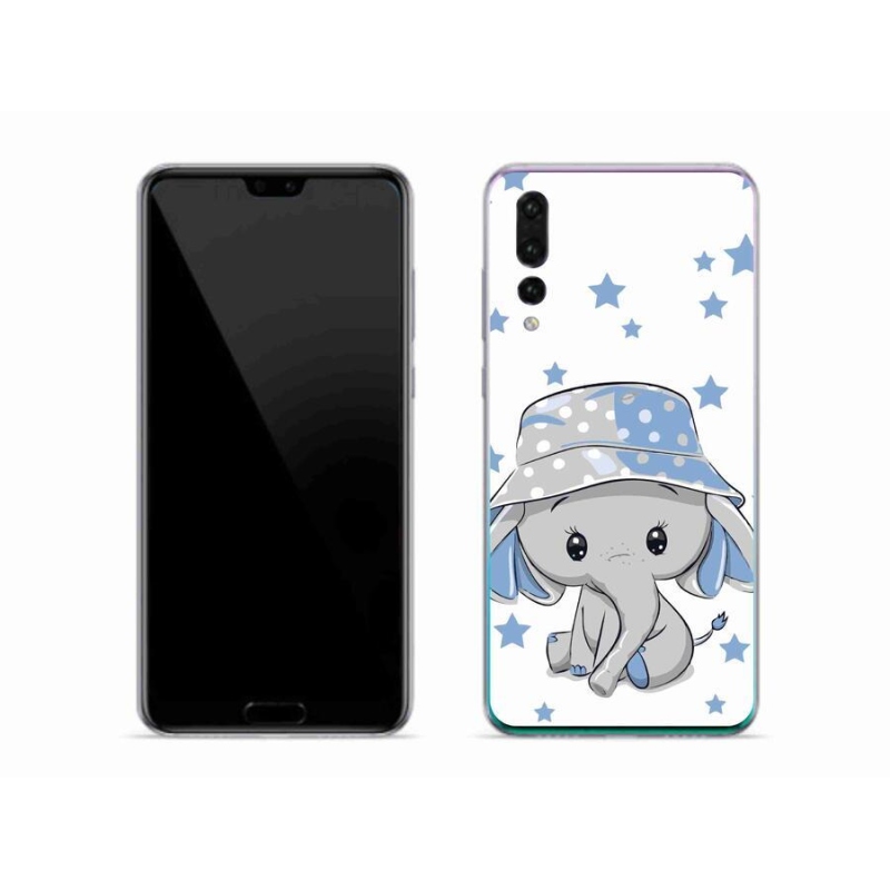 Gélový kryt mmCase na mobil Huawei P20 Pro - modrý slon