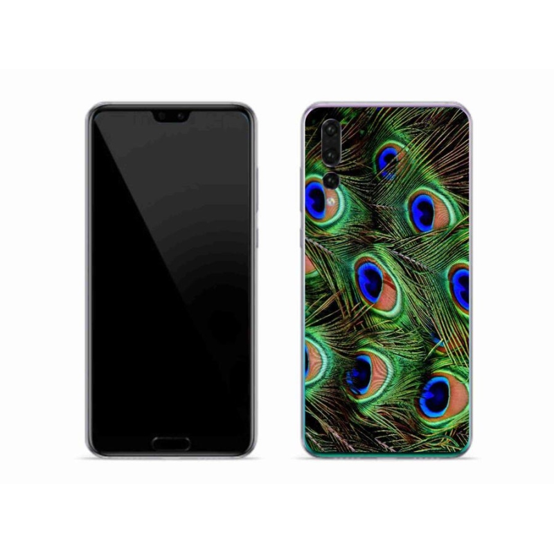 Gélový kryt mmCase na mobil Huawei P20 Pro - pávie perie