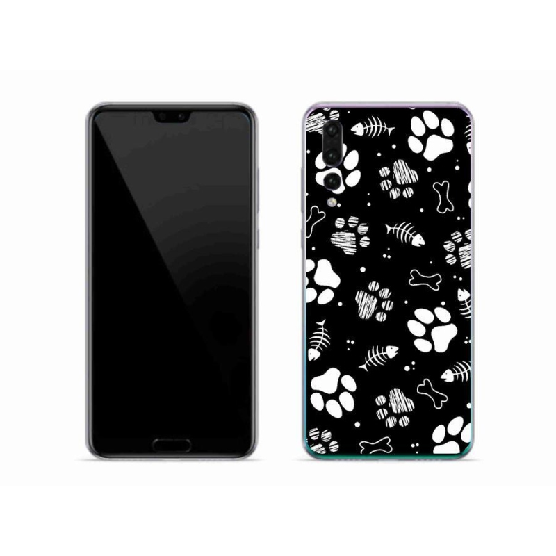 Gélový kryt mmCase na mobil Huawei P20 Pro - psie labky