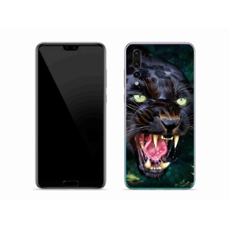 Gélový kryt mmCase na mobil Huawei P20 Pro - rozzúrený čierny panter