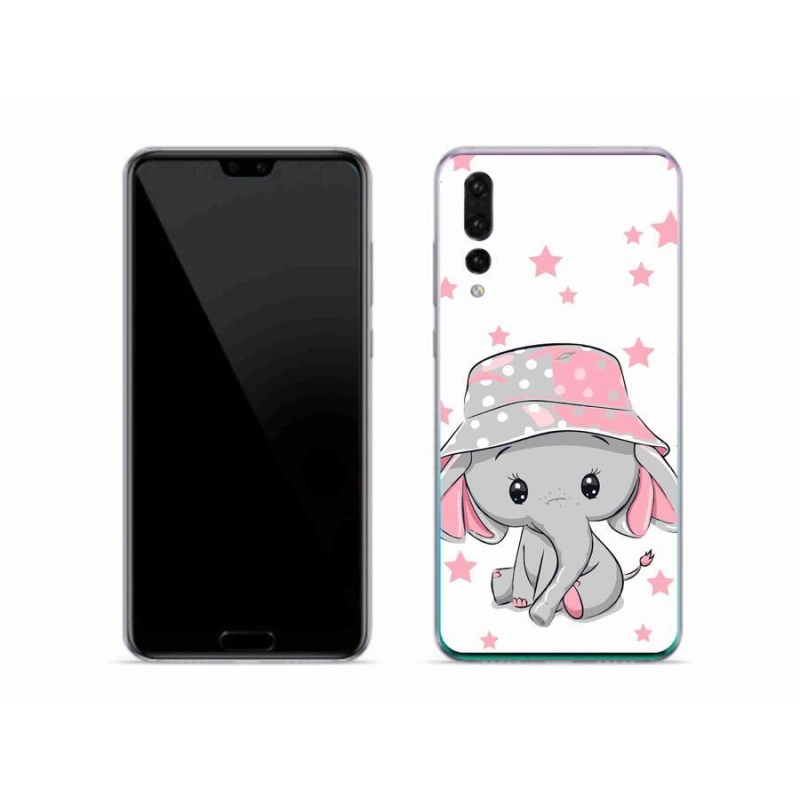 Gélový kryt mmCase na mobil Huawei P20 Pro - ružový slon