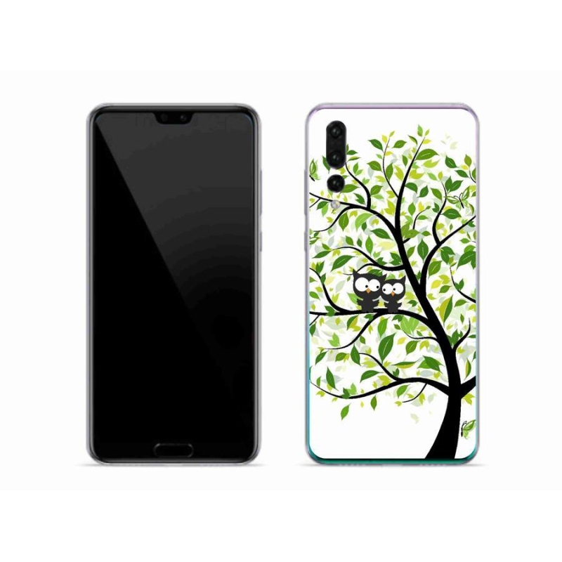 Gélový kryt mmCase na mobil Huawei P20 Pro - malej sovy na strome