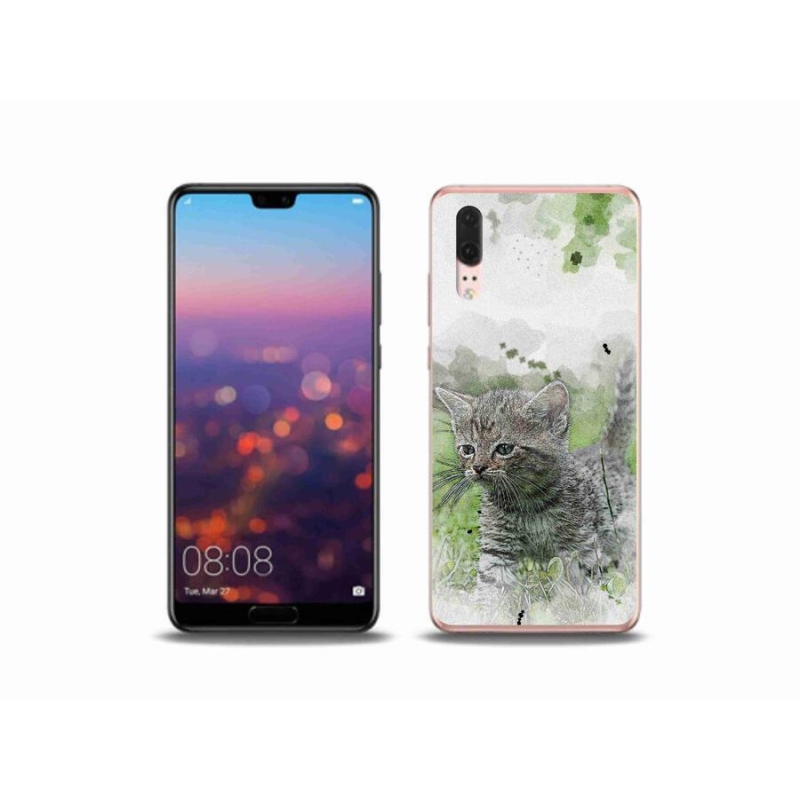 Gélový kryt mmCase na mobil Huawei P20 - roztomilé mačiatko 1