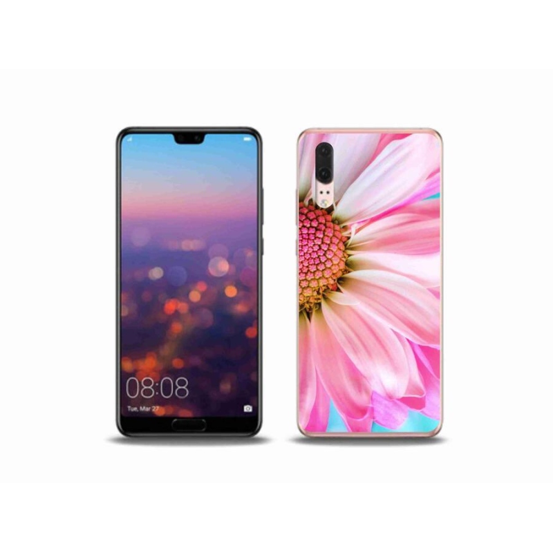 Gélový kryt mmCase na mobil Huawei P20 - ružová kvetina