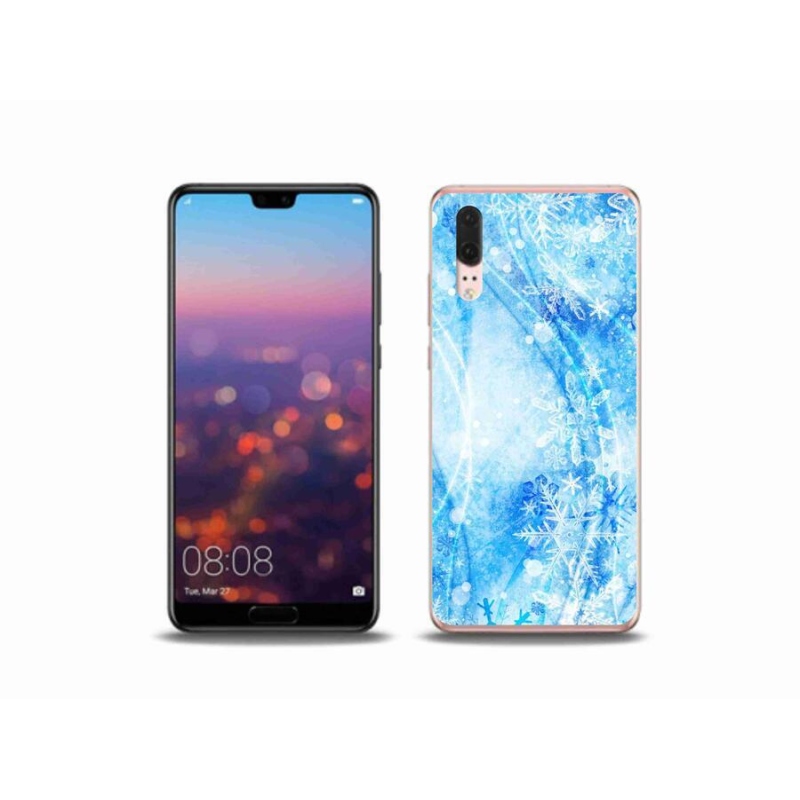 Gélový kryt mmCase na mobil Huawei P20 - snehové vločky