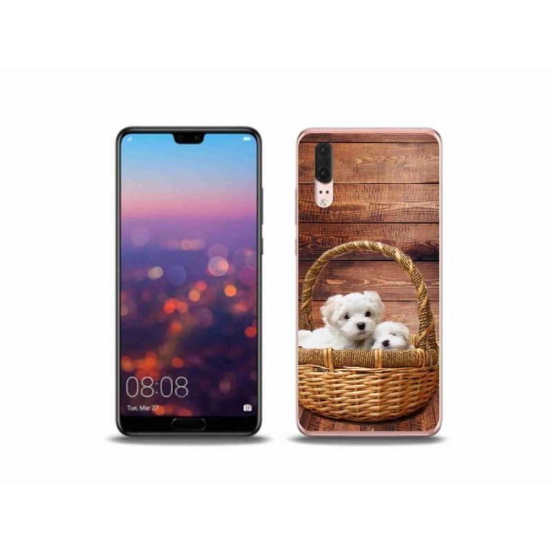 Gélový kryt mmCase na mobil Huawei P20 - šteniatka