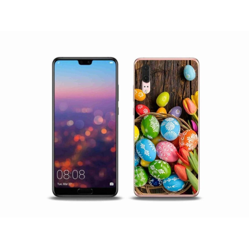 Gélový kryt mmCase na mobil Huawei P20 - veľkonočné vajíčka