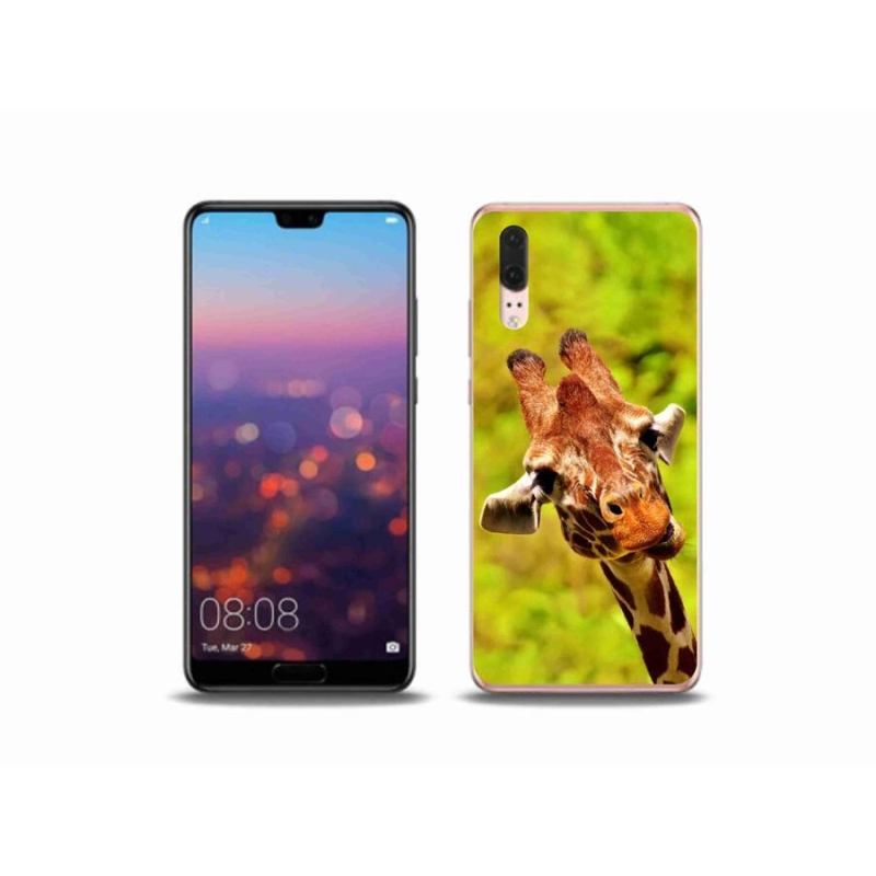 Gélový kryt mmCase na mobil Huawei P20 - žirafa