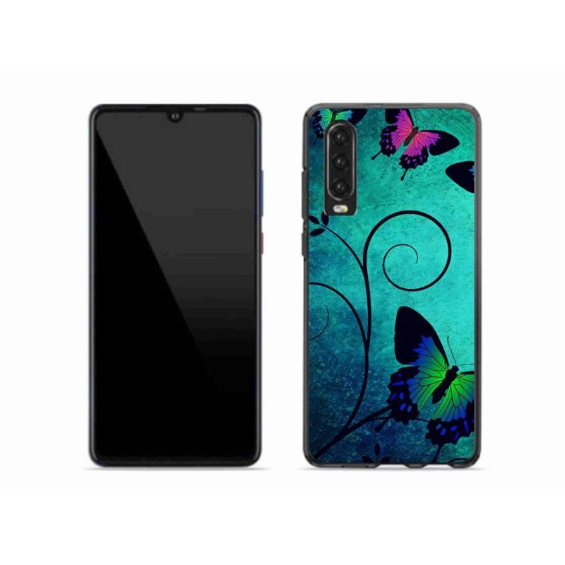 Gélový kryt mmCase na mobil Huawei P30 - farebné motýle