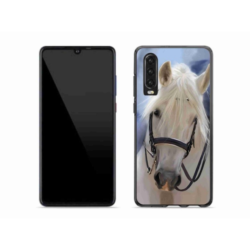 Gélový kryt mmCase na mobil Huawei P30 - biely kôň