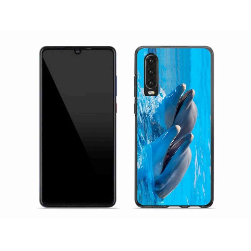 Gélový kryt mmCase na mobil Huawei P30 - delfíny