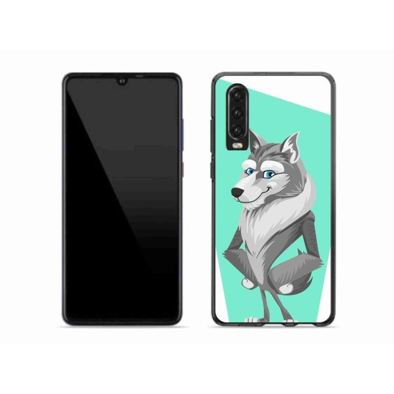 Gélový kryt mmCase na mobil Huawei P30 - kreslený vlk