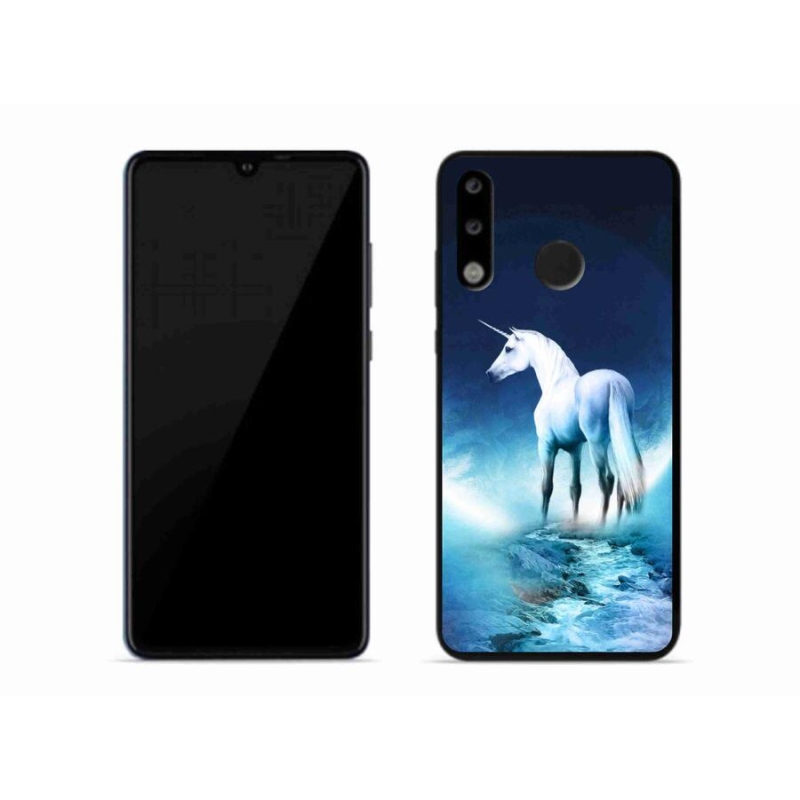 Gélový kryt mmCase na mobil Huawei P30 Lite - biely jednorožec