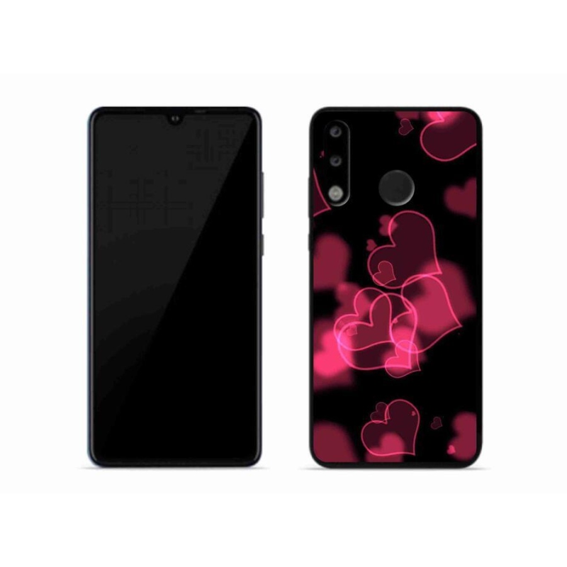 Gélový kryt mmCase na mobil Huawei P30 Lite - červené srdiečka