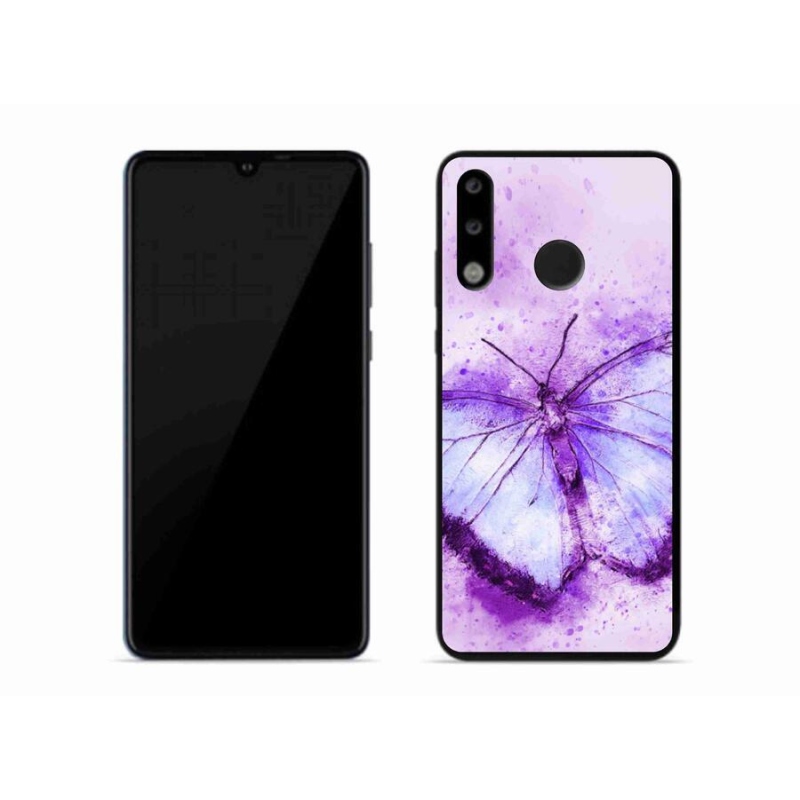 Gélový kryt mmCase na mobil Huawei P30 Lite - fialový motýľ