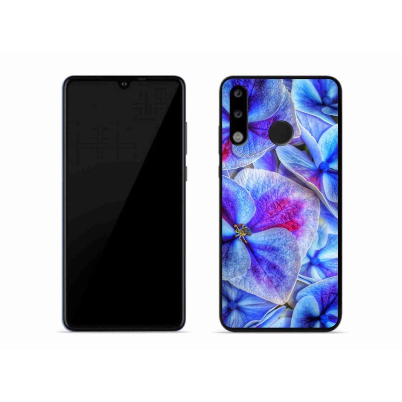 Gélový kryt mmCase na mobil Huawei P30 Lite - modré kvety 1