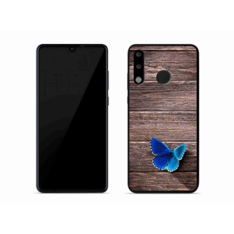 Gélový kryt mmCase na mobil Huawei P30 Lite - modrý motýľ 1