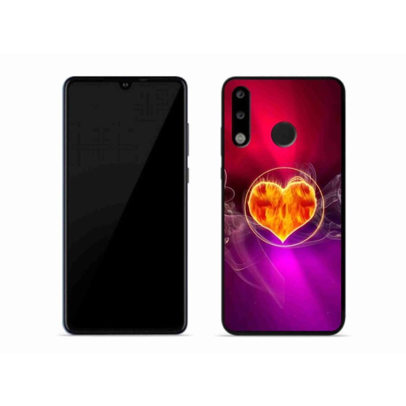 Gélový kryt mmCase na mobil Huawei P30 Lite - ohnivé srdce