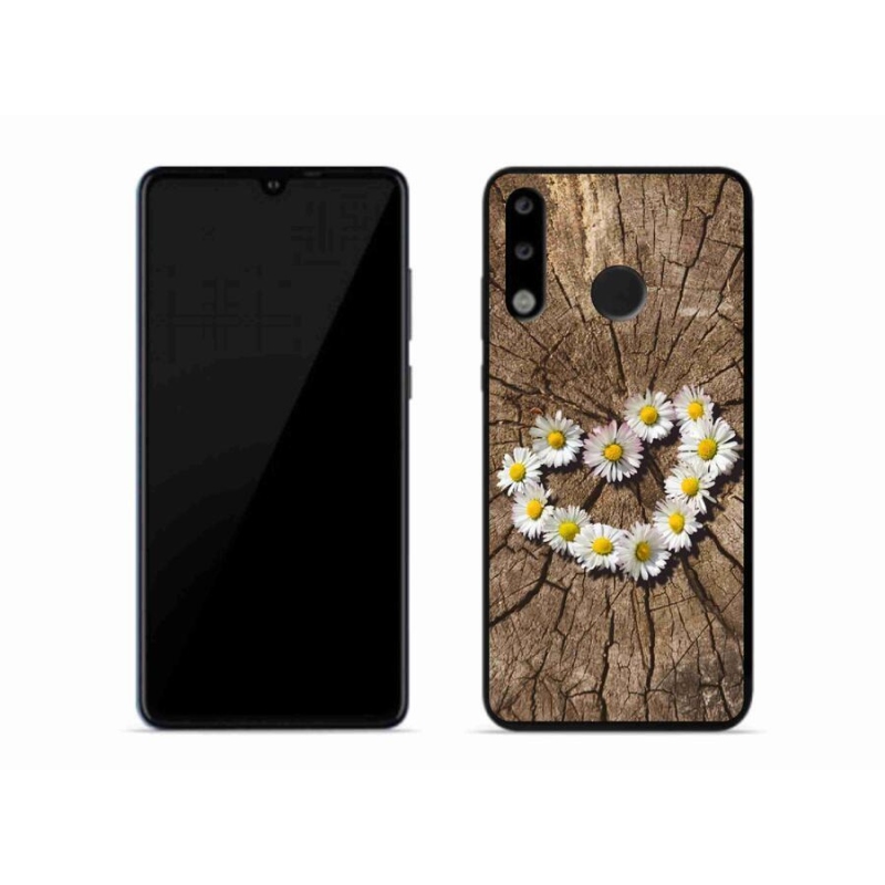 Gélový kryt mmCase na mobil Huawei P30 Lite - srdce z margarét