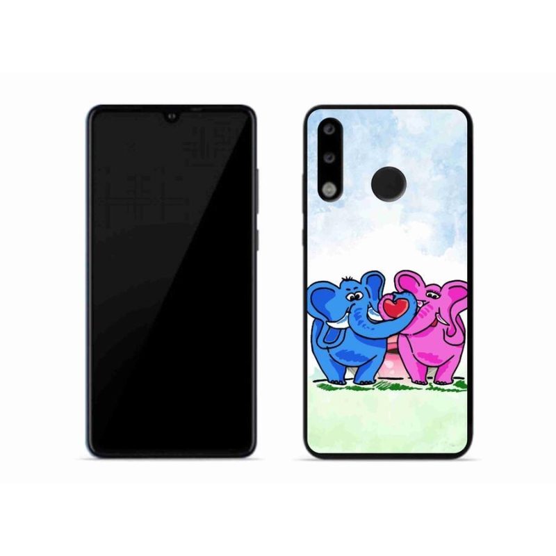 Gélový kryt mmCase na mobil Huawei P30 Lite - zamilovaní slony