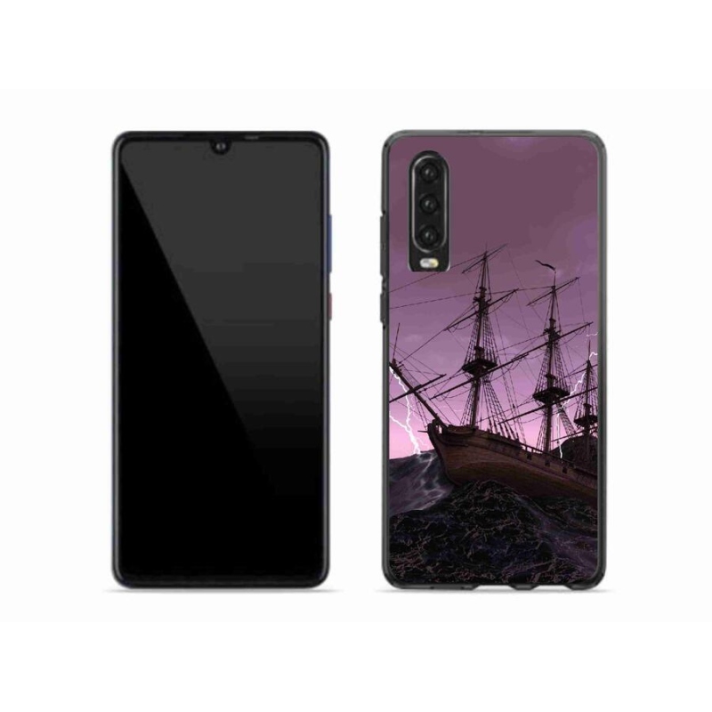 Gélový kryt mmCase na mobil Huawei P30 - loď v búrke