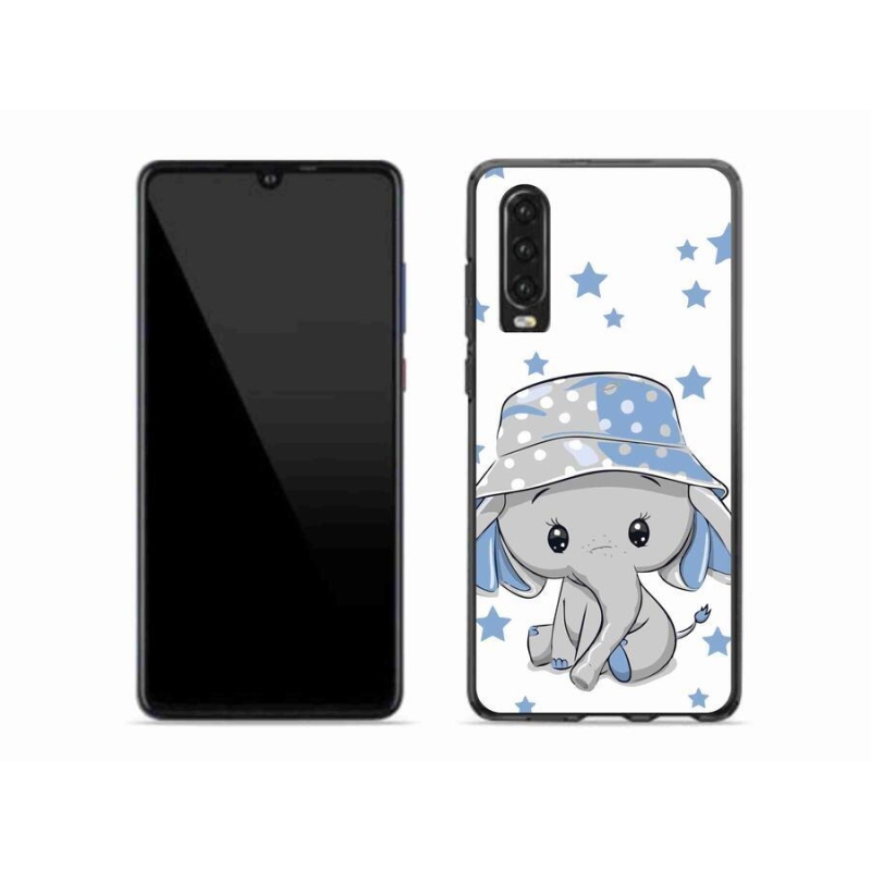 Gélový kryt mmCase na mobil Huawei P30 - modrý slon